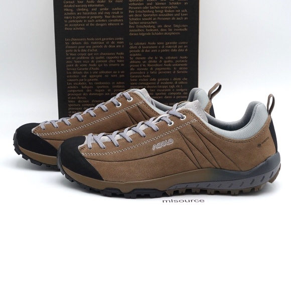 NEW ASOLO Space GV ML GTX Gore-Tex Waterproof Hiking Shoes Tortora - Picture 1 of 9